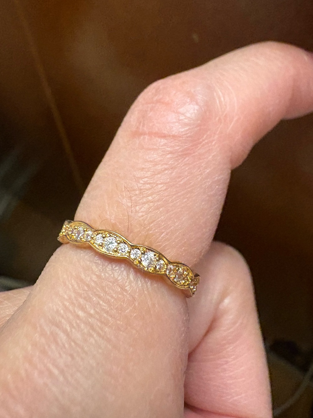Gold Plated CZ DaintyRing